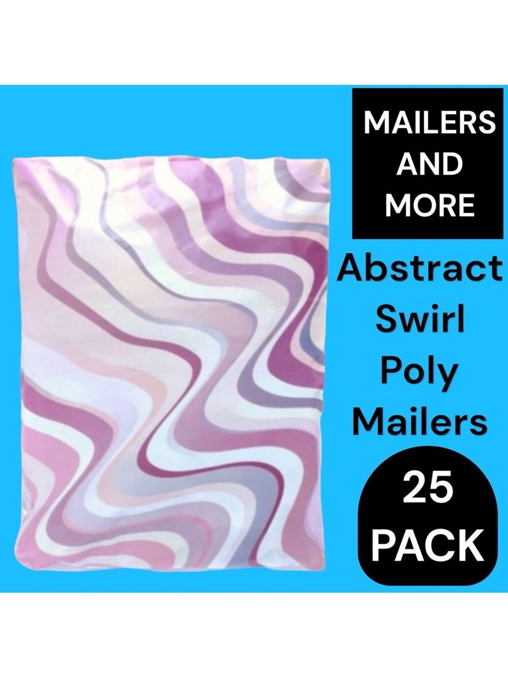 25 10X13 Poly Mailers Abstract Swirl PRICE IS FIRM HOST PICK - Picture 3 of 11